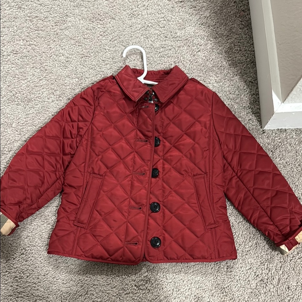 Burberry Red Quilted Puffer Jacket